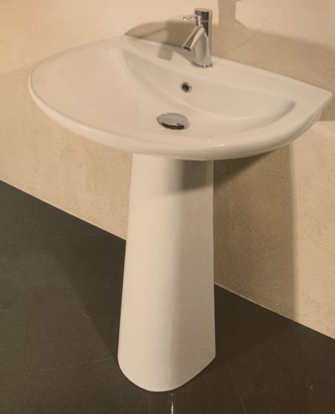 Lavabo Con Colonna 60x50 Sky Althea Bianco Arredo Bagno CERAMICHEMIRANDA